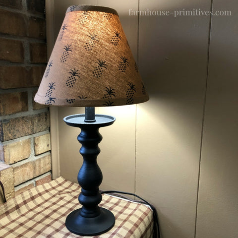 Candlestick Table Lamp Black - Farmhouse-Primitives