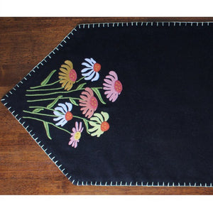 cone flowers table runner