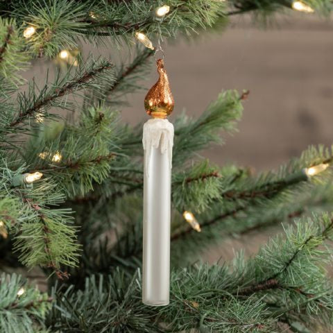 Glass Candle Ornament - Farmhouse-Primitives