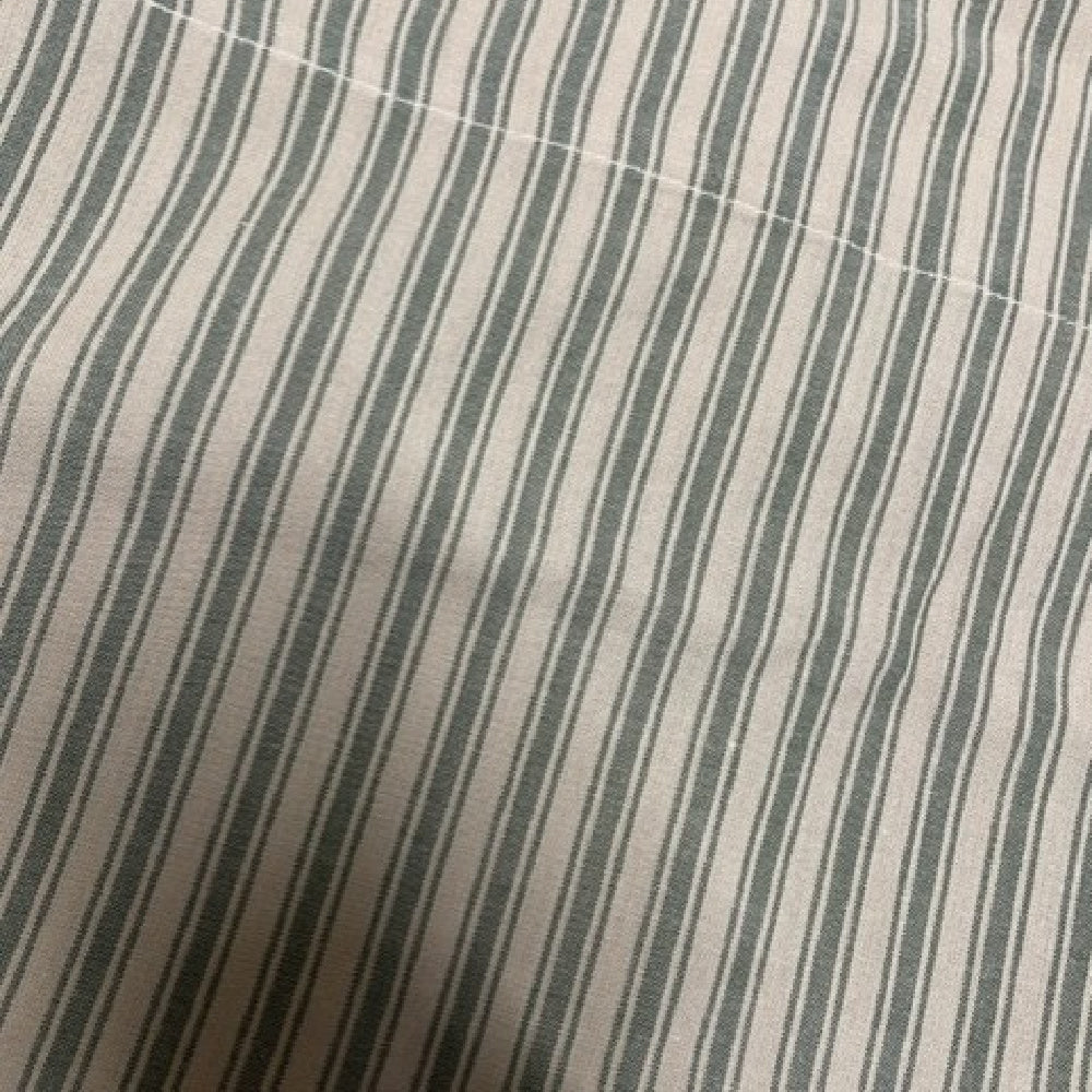 Kendra Green Tick Stripe Pillow Case SET/2