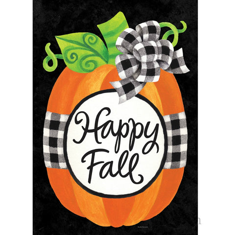 Happy Fall Pumpkin Garden Flag - Farmhouse-Primitives