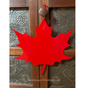 Red Maple Leaf Silhouette - Farmhouse-Primitives